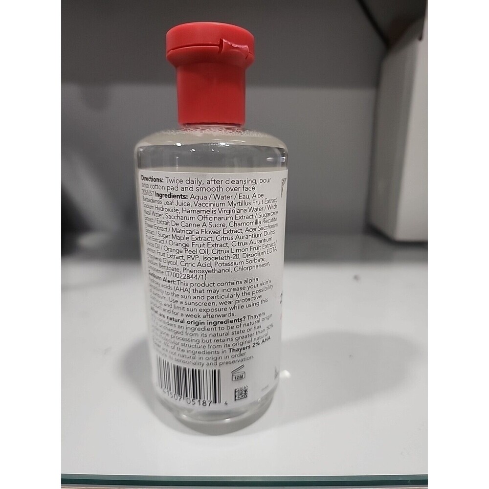 Thayers 2% AHA Exfoliating Toner Glycolic Acid Lactic Acid Witch Hazel - Picture 3 of 3
